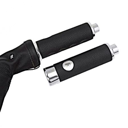 Richbrook Handbrake Grip Only - Accessory Fitment - Alloy - Black Leather and Chrome - RP1179BLEATHER