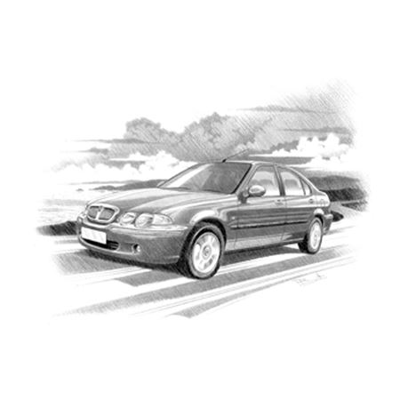 Rover 45 1999-2004 Personalised Portrait in Black & White - RP1542BW