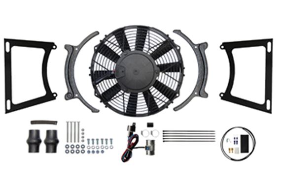 Revotec Electronic Cooling Fan Conversion Kit - Negative Earth - Black Brackets - RP1556BLK