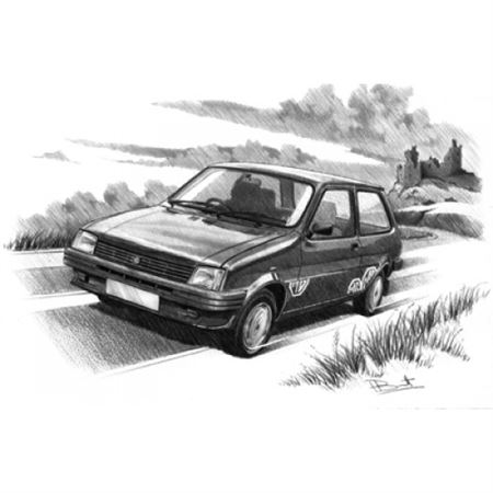 MG Metro (Dark Shading) Personalised Portrait in Colour - RP1631COL
