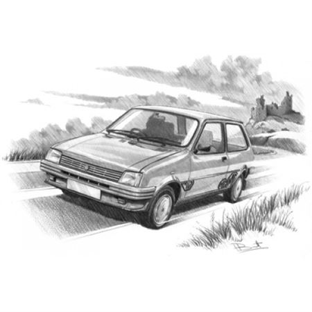 MG Metro (Light Shading) Personalised Portrait in Colour - RP1632COL