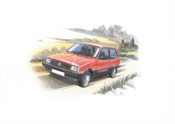 MG Metro Turbo Personalised Portrait in Colour - RP1633COL