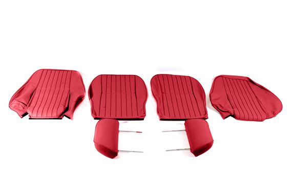 Mk1 Type Leather Seat Cover Kit - Red/Red Piping - RP1641RED