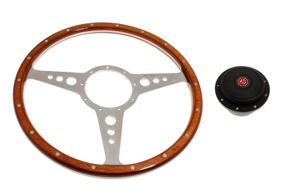 Moto-Lita Steering Wheel & Boss Kit - 14 Inch Wood - Flat With Holes - RP1678
