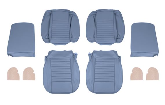 Triumph TR6 Vinyl Seat Cover Kit for 2 Seats - Shadow Blue - RR1038SBLUE