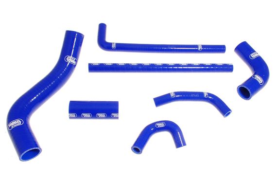 Samco Silicone Radiator Hose Kit - No Clips - TR6 Injection Models - Blue