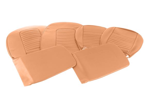 Triumph TR6 Leather Faced Seat Cover Kit for 2 Seats - Light Tan - RR1215LTANLEATH
