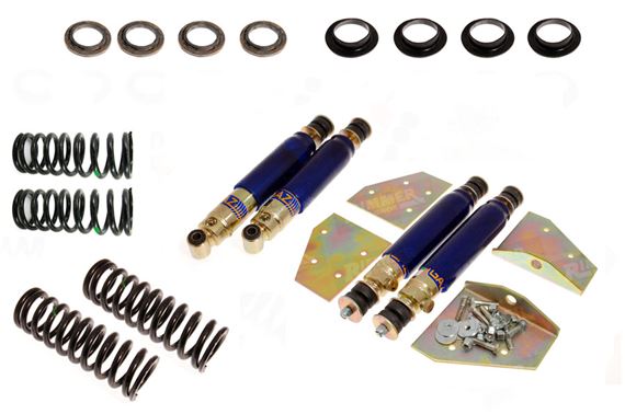 GAZ Front and Rear (Conversion) Shock Absorber Kit - Adjustable - with Uprated/Lowered Springs - TR4A-6 - RR1411GAZ