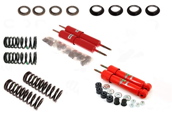 Koni Front and Rear (Conversion) Shock Absorber Kit - Adjustable - with Uprated/Lowered Springs - TR4A-6 - RR1412