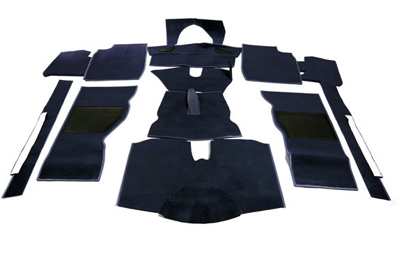 Luxury Wool Carpet Set - RHD and LHD - Dark Blue - Triumph TR4A TR5 TR6 - RR1492DARKBLUE
