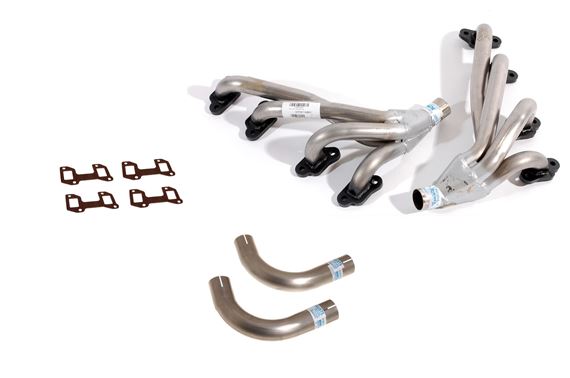 Stainless Steel Tubular Manifolds - Pair - Rover V8 - with Short Downpipes & Gaskets - RS1042SS