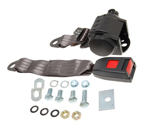 Rear Seat Belt Kit - 3 Point Inertia Type - Each - Grey - RS1394INRGREY - Securon