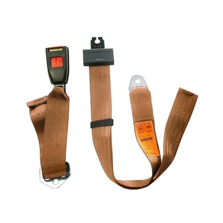 Rear Seat Belt Kit - 2 Point Static Lap Type - Each - Beige - RS1394SBEIGE - Securon
