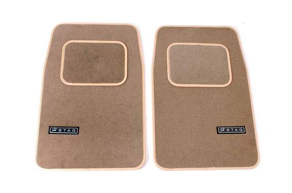 Triumph Stag Front Footwell Overmats - Beige - Pair - RHD & LHD - RS1453BEIGE