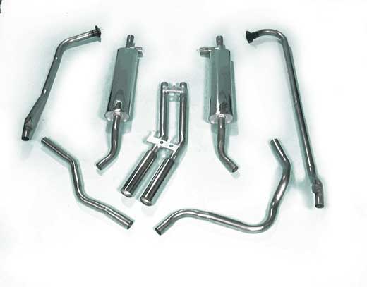Mild Steel Exhaust System - Type 35 Auto Manual & A Type Overdrives - Large Bore Tail Pipe - RS1485