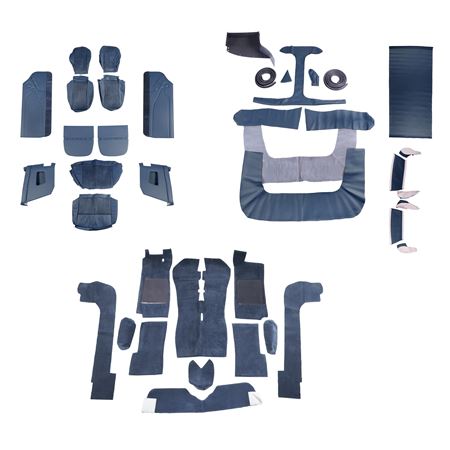 Interior Trim Kit - Full Leather - Mk1 European LHD - Shadow Blue - RS1667SBLUE