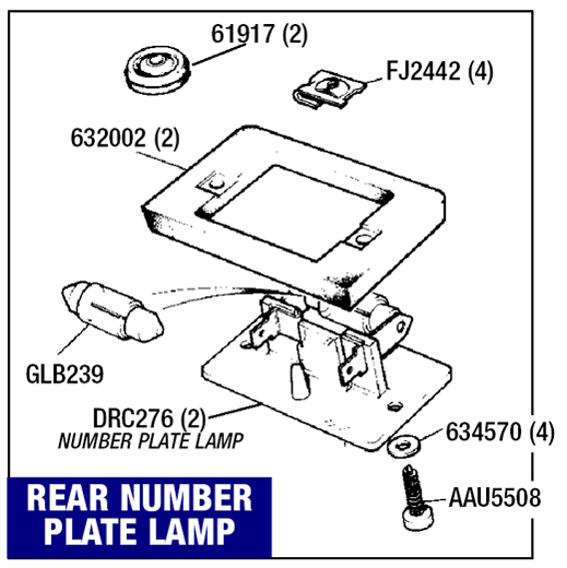 Rear Number Plate Lamp Kit - RS2019