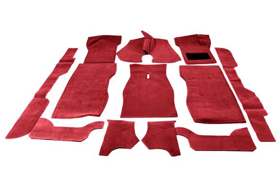 Carpet Set - RHD - Manual - Red - Triumph Dolomite - RT1092MANRED