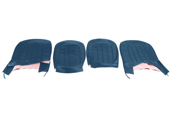 Triumph TR2 Front Seat Cover Kit - Blue Leather - RW3021BLUELEATHER