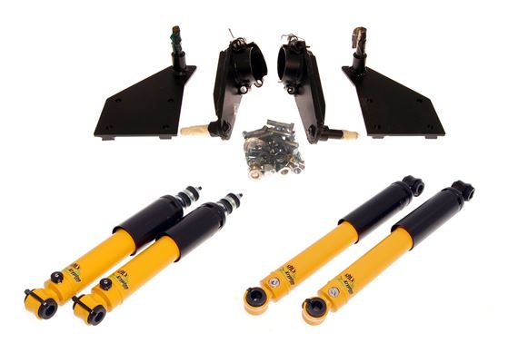 Spax KSX Front and Rear Shock Absorber Kit - Adjustable - with Rear Conversion Brackets - TR4 Late - RW3080SPAX