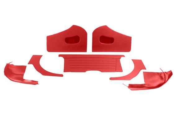Triumph TR3A from TS60000 Interior Trim Kit - Red with Red Piping - RW3169RED