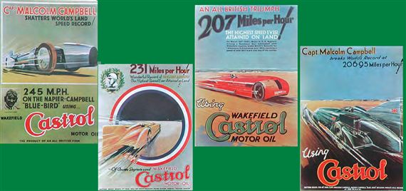 Castrol Classic Record Breaker Poster Set of 4 - RX1812