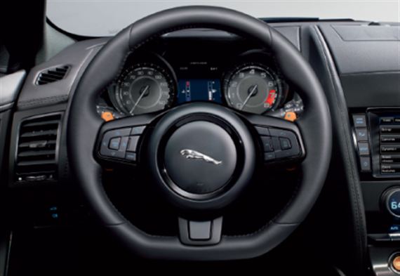 F-Type Sports Steering Wheel - Ignis Paddles - Heated - Phone/Cruise - T2R4641PVJ - Genuine Jaguar