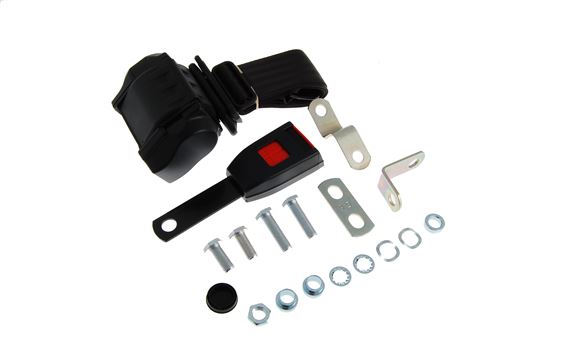 Front Seat Belt Kit - Inertia Reel - 15cm Stalk - Each - LH or RH - Black - XKC252815BLACK - Securon
