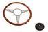 Moto-Lita Steering Wheel & Boss - 15 inch Wood - Fixed Column - Polished Spokes - Flat - RW3216