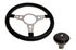 Moto-Lita Steering Wheel & Boss - 15 inch Leather - Adjustable Column - Polished Spokes - Flat - RW3217