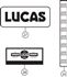 Triumph TR2-5 Lucas Electrical Labels