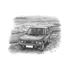 Range Rover Classic Vogue 1986-1996 Personalised Portrait in Black & White - RA1535BW