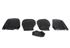 Triumph TR4 Front Seat Cover Kit - Black Leather with White Piping - RF4064BLACKLEATHER