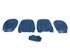 Triumph TR4 Front Seat Cover Kit - Blue Leather with White Piping - RF4064BLUELEATHER