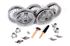 Wire Wheel Conversion Kit 4.5 x 13" (MWS Centre Lock Silver Painted Wheels) Two Eared Caps - RF4093P