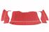 Triumph TR4-4A Hood Stick Cover Kit - Matador Red Leather with White Piping - RF4219REDMAT