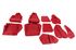 Leather Seat Cover Kit - Red - RG1216RED