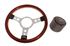 Wood Rim 13 inch Steering Wheel Polished Spokes - Black Boss - RL1466 - Mountney