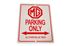 Sign - MG Parking - Printed Aluminium - White/Red - 23 x 30cm - RP1207