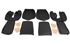 Triumph TR6 Leather Faced Seat Cover Kit for 2 Seats - Black - RR1038BLACKLEATH