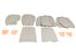Triumph TR6 Leather Faced Seat Cover Kit for 2 Seats - Grey - RR1038GREYLEATHE