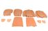 Triumph TR6 Leather Faced Seat Cover Kit for 2 Seats - Light Tan - RR1038L-TANLEATH - RR1038LTANLEATH