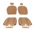 Triumph TR6 Leather Faced Seat Cover Kit and Head Rest Covers for 2 Seats - Beige - RR1049BEIGELEATH