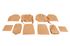 Triumph TR6 Leather Faced Seat Cover Kit for 2 seats and Head Rests - Light Tan - RR1216LTANLEATH