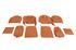 Triumph TR6 Leather Faced Seat Cover Kit for 2 seats and Head Rests - New Tan - RR1216NTANLEATH