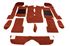 Triumph Stag Carpet Set - LHD - Passenger Area - Wool - Brown - RS1661BROWN