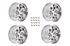 Genuine Minilite Alloy (Aluminium) Road Wheel - Set of 4 - 7J x 16 inch - Silver (Including Nuts & Centres) - RS1743K