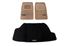 Triumph Stag Front Footwell Overmats - Pair - (Beige) and Boot Floor Mat (Black) Set - RHD & LHD - RS2031B