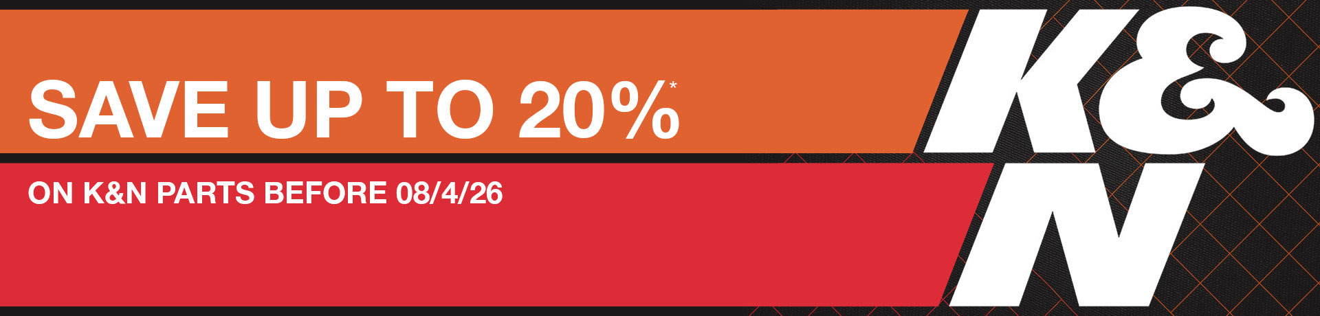 Up to 20% Off K&N Filters