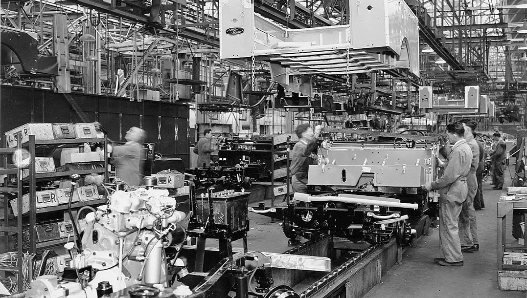 Historic Land Rover Production in the 1950s